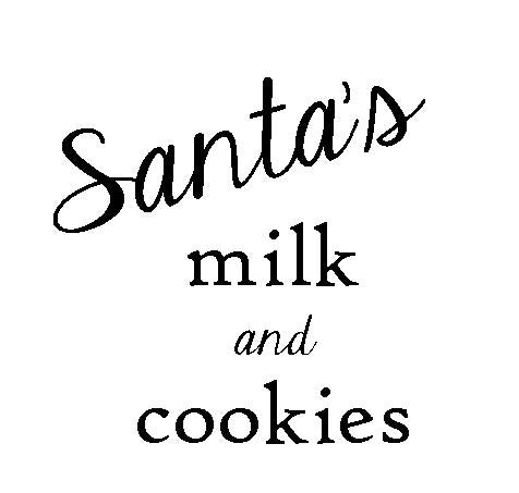 Santa's Milk and Cookies Ceramic Text