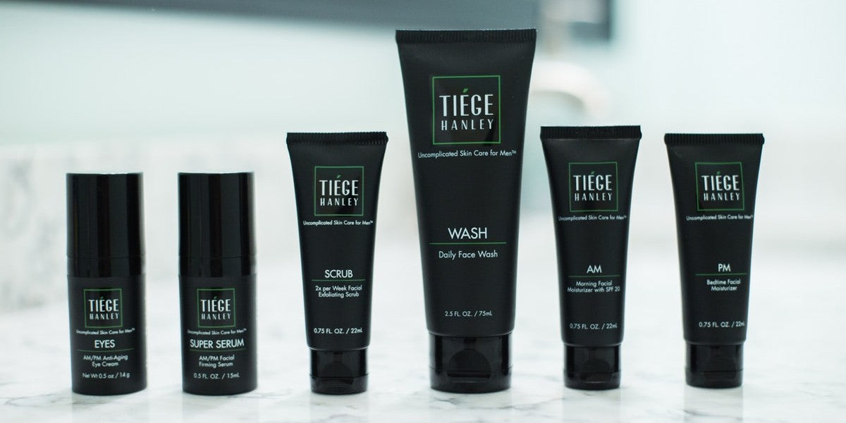 Mens Skin Care Kit Best Face Cream Scrub And Serum For Men And Tiege Hanley