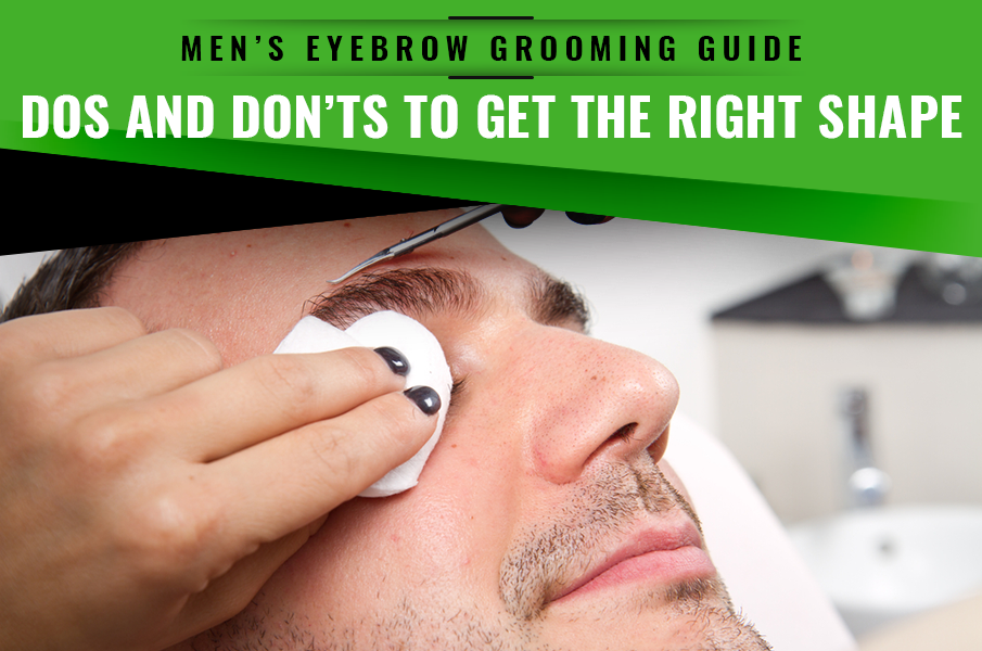 trim men's eyebrows with beard trimmer