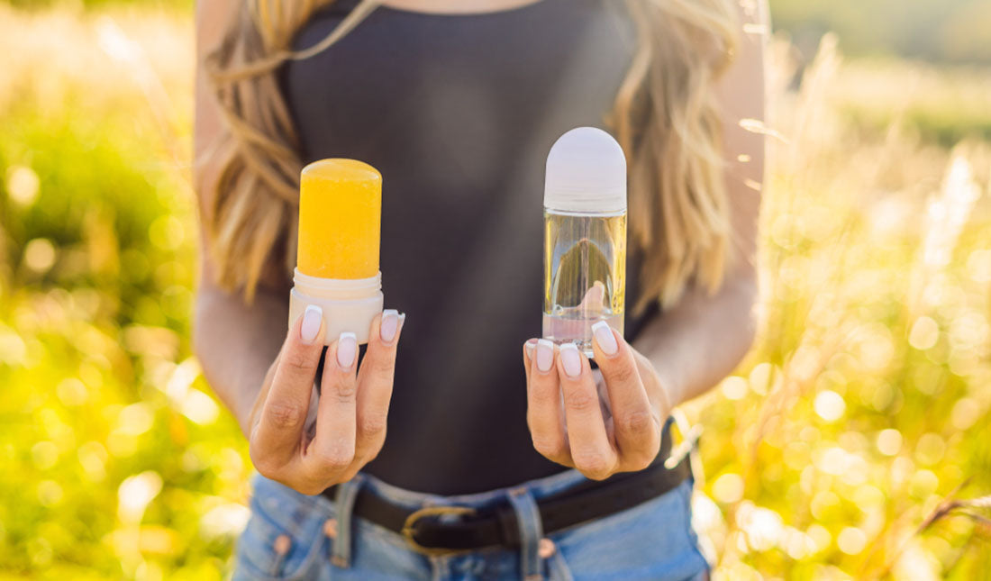 natural deodorant types concept