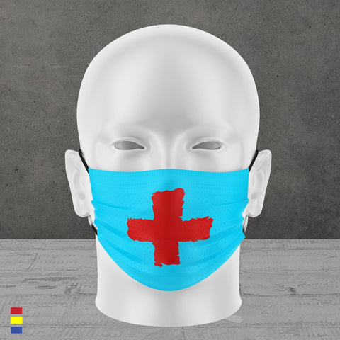 RED CROSS FACE MASK (blue)
