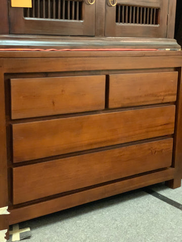 Holla Amsterdam 4 Drawer Chest of Drawers Commode 70cm H x 100cm W x 50cm D TEK168TB 004 TA M ( Light Pecan Colour )