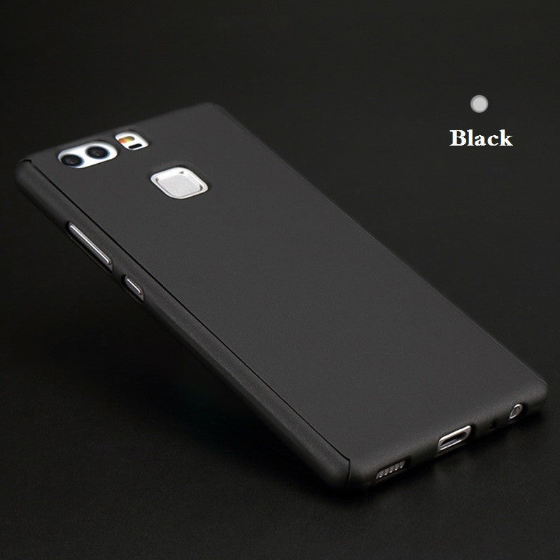 Huawei P9 front back iPaky black cover with glass