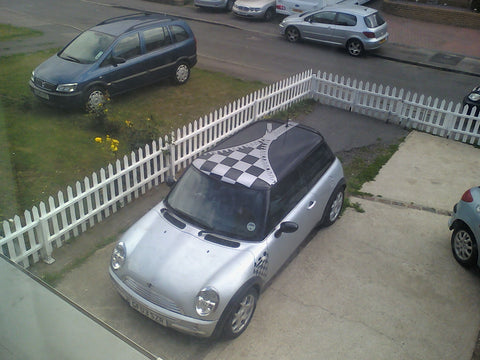Graphics and flags for mini cooper kent