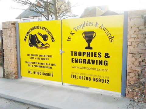 shop sign makers fitters and suppliers sheerness Kent 1st 4 signs gate signs