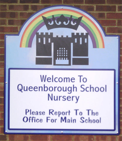 shop sign makers fitters and suppliers sheerness Kent 1st 4 signs queenborough primary school