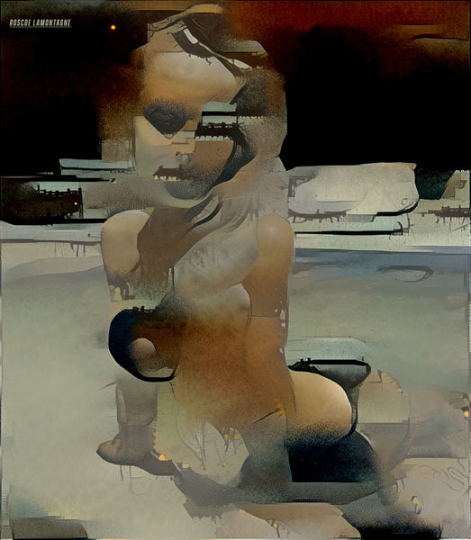 artificial intellegence artwork - woman in pool