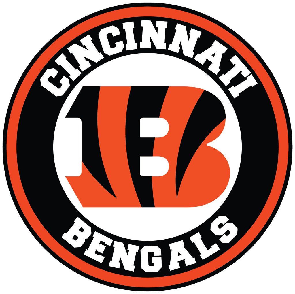 Cincinnati Bengals Circle Logo Vinyl Decal / Sticker 5 sizes Sportz
