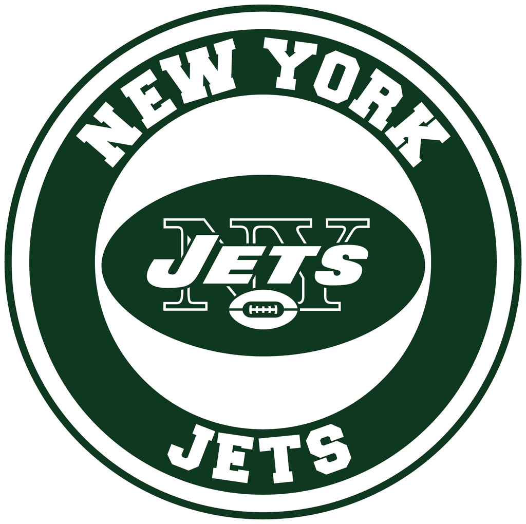 New York Jets Circle Logo Vinyl Decal / Sticker 5 sizes!! Sportz For Less