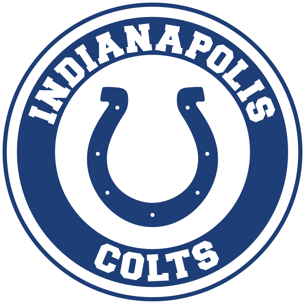 Indianapolis Colts Circle Logo Vinyl Decal / Sticker 10 sizes!! | Sportz For Less