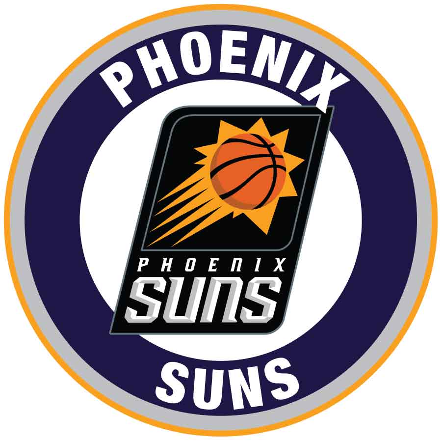 Phoenix Suns Circle Logo Vinyl Decal / Sticker 5 sizes!! Sportz For Less
