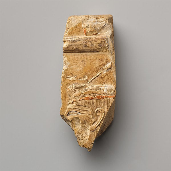 Ancient carving of hair pin