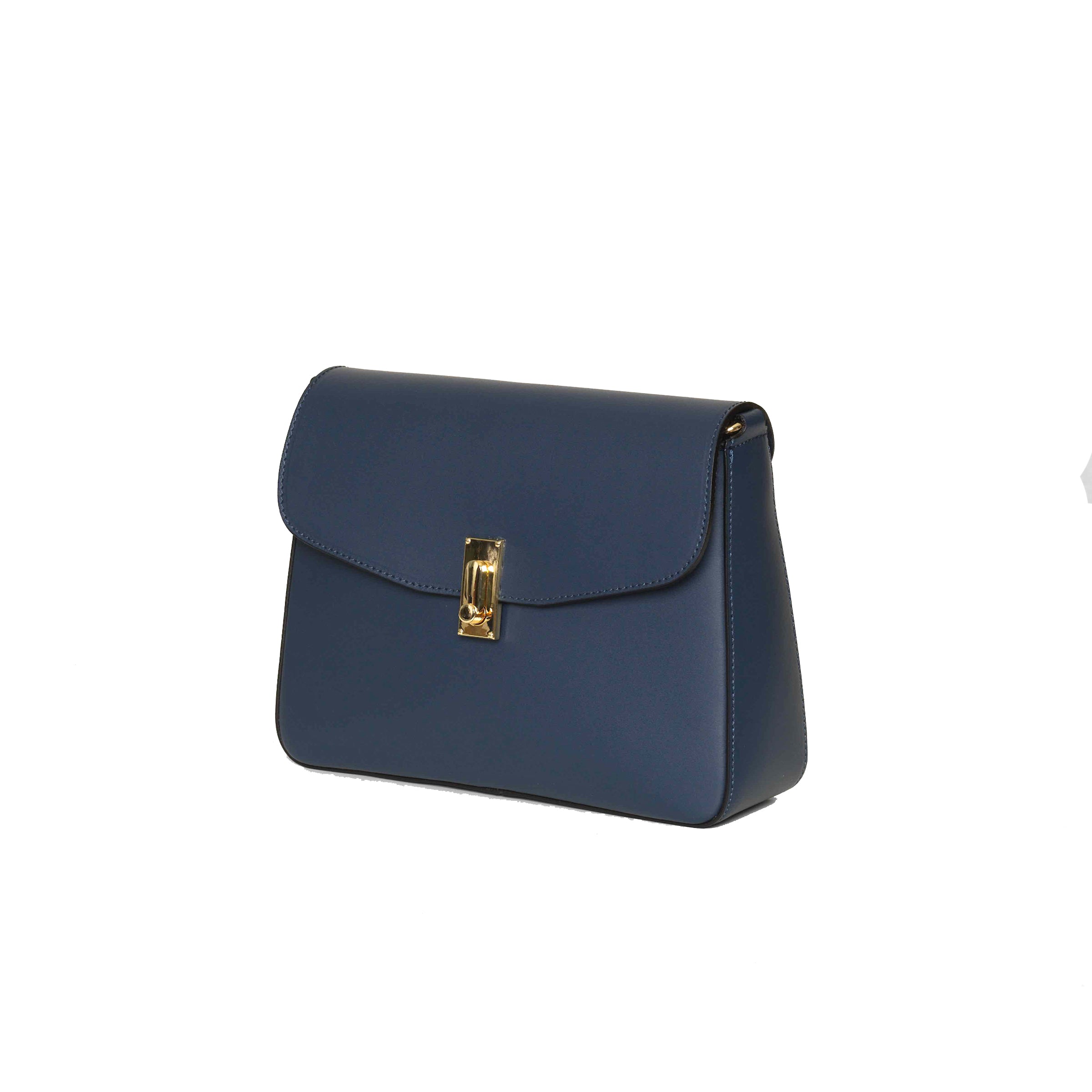 Emilia Navy Leather Cross Body Bag