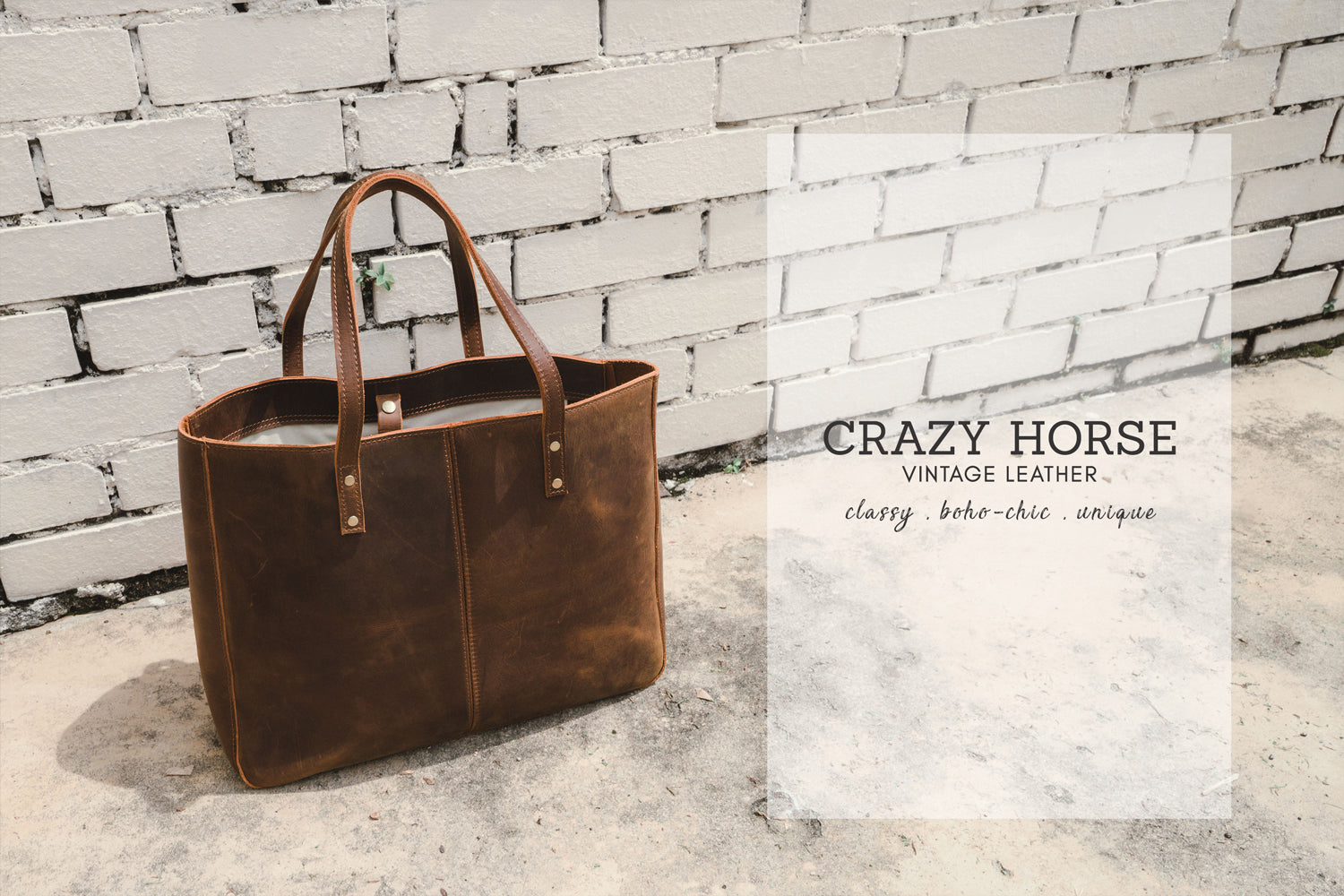 Crazy Horse Leather Tote