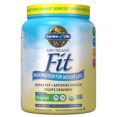 Garden of Life Organic Meal Replacement - Raw Organic Fit Powder, Original - High Protein for Weight Loss (28g) Plus Fiber, Probiotics & Svetol, Organic & Non-GMO Vegan Nutritional Shake, 10 Servings