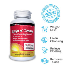 Sculpt n' Cleanse: Colon Cleanse, Detox, Weight Loss & Increased Energy Supplement | Vegan | Non GMO