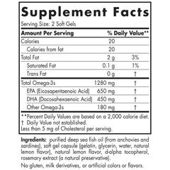 Nordic Naturals Ultimate Omega SoftGels - Most Popular Omega 3 Supplement, Lemon Flavor Fish Oil With DHA EPA, Supports Heart Health, Brain Development, Healthy Joints, and Overall Wellness
