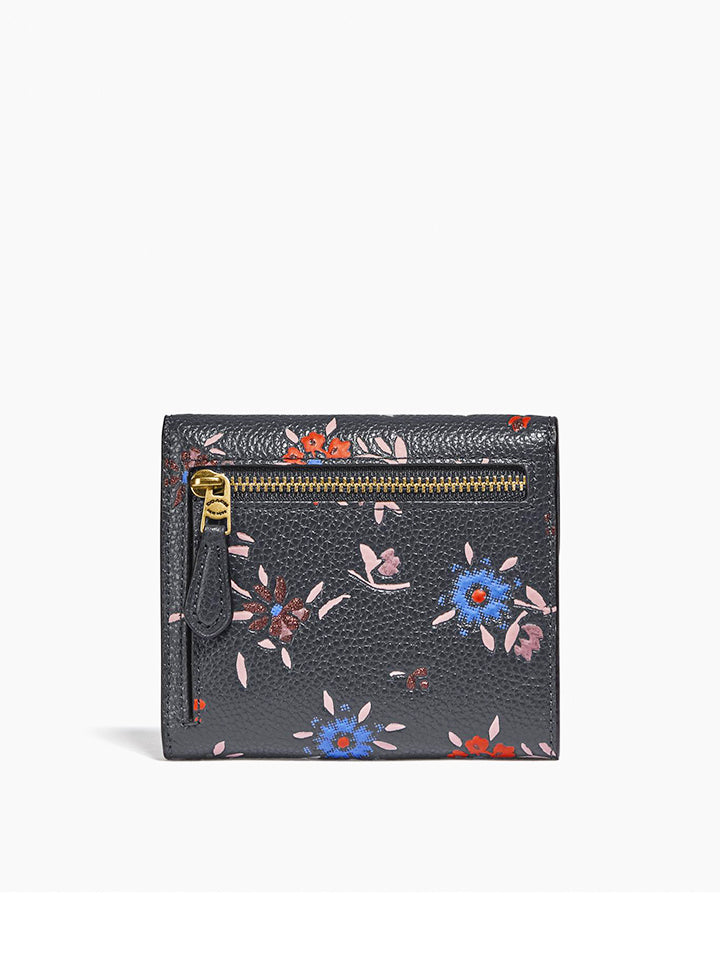 small wallet with wildflower print