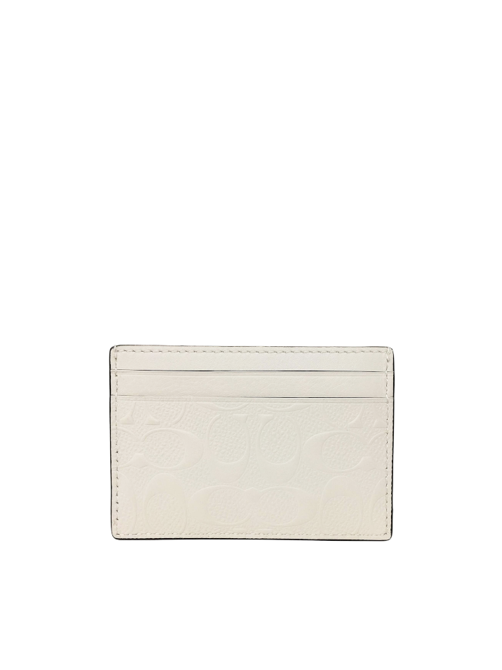 coach card case in signature leather