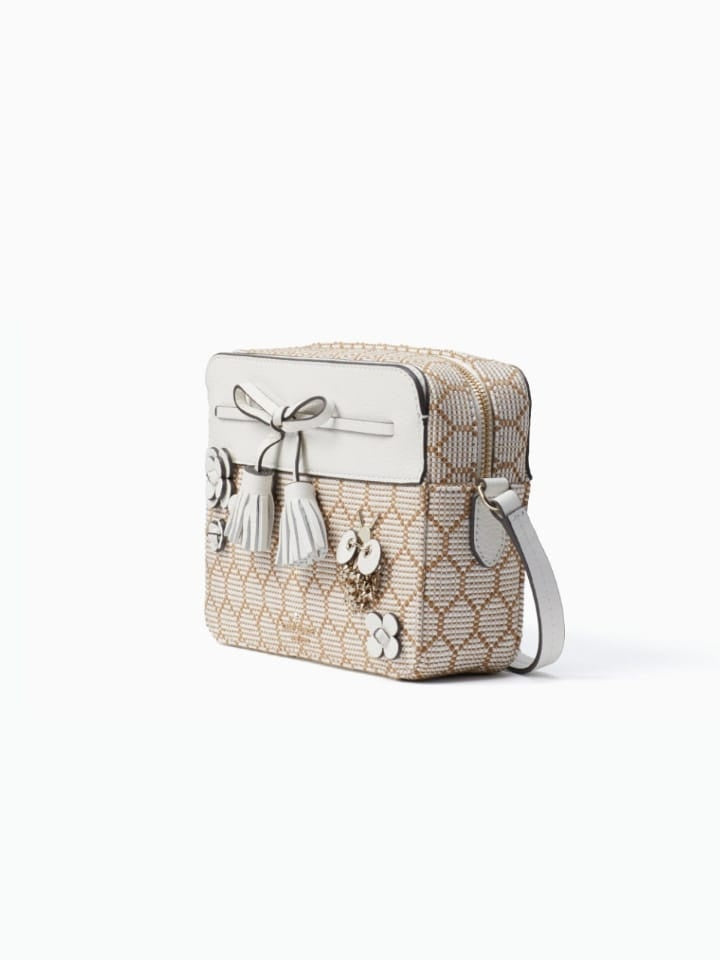 coach embellished quilted camera bag