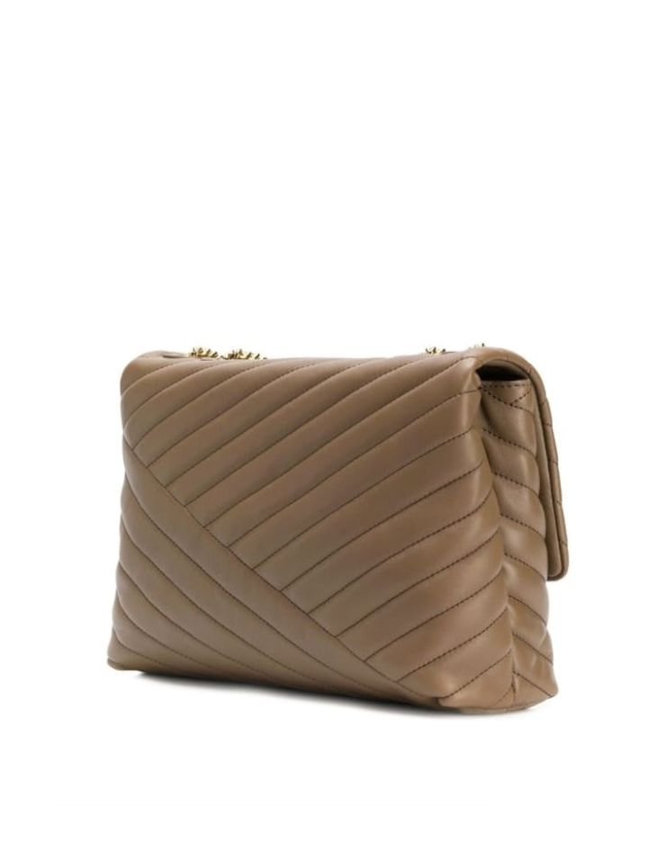 Tory Burch 58465 Kira Chevron Convertible Shoulder Bag Classic Taupe