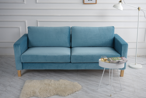 Karlstad 3 seat sofa cover velvet blue