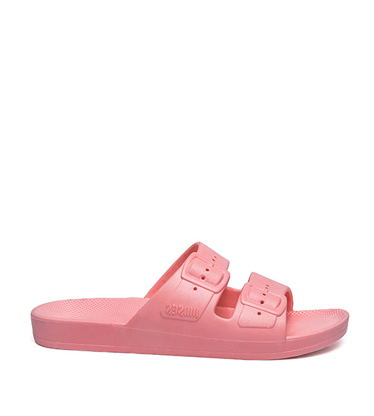 pink two strap sandals