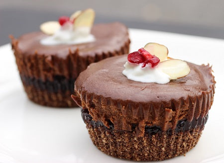 Dark Chocolate Elderberry Cheesecake Minis