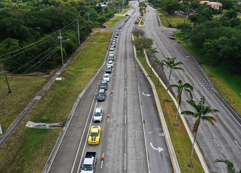 South Florida line waiting to get into Food Bank