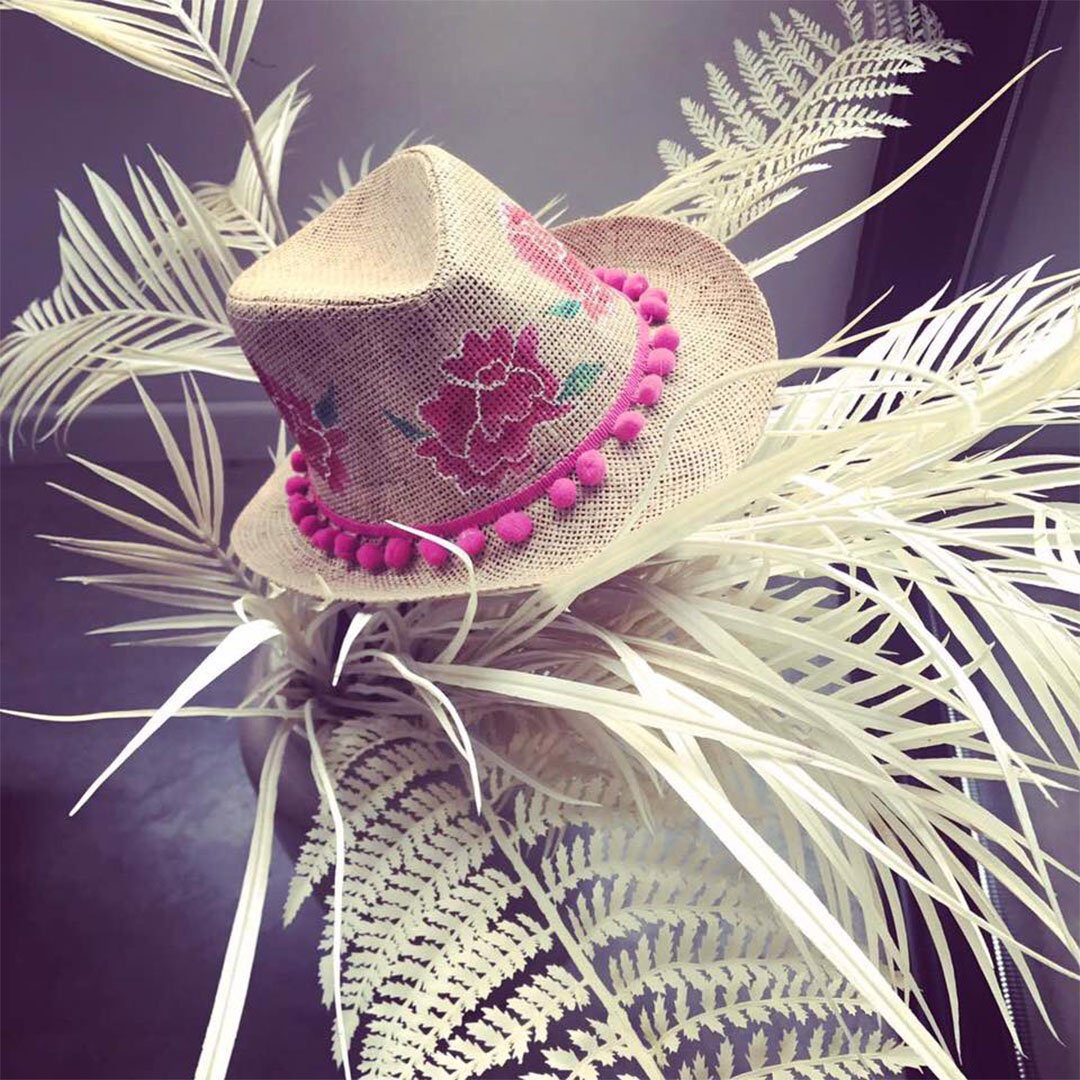 Summer Hat - Multicolour Pompom