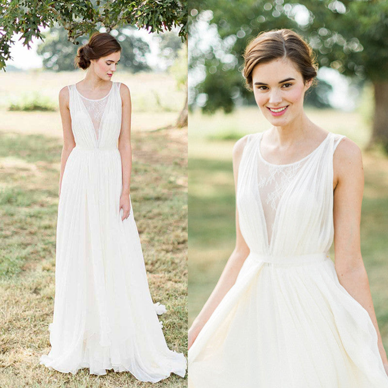 new simple wedding dress