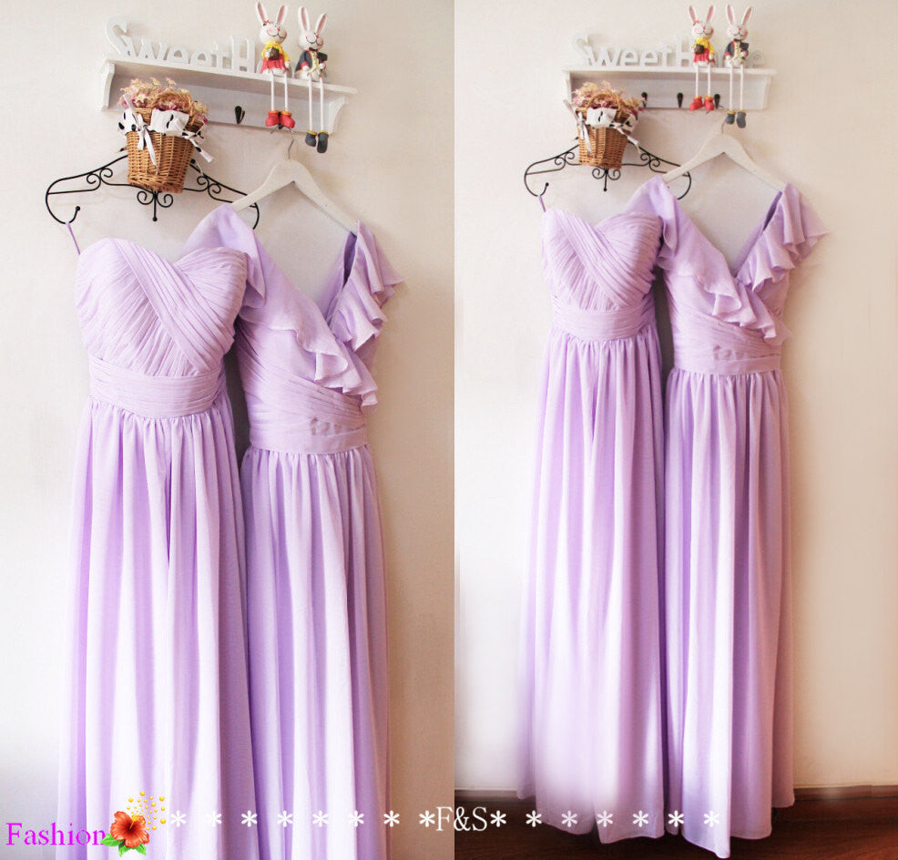 lilac lavender bridesmaid dresses