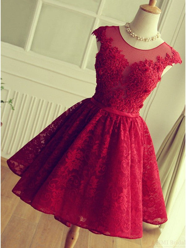 XH72 Cute Red Knee-length Red Short 