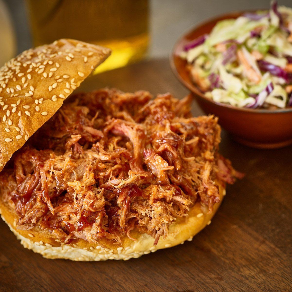 shredded pork with bbq sauce