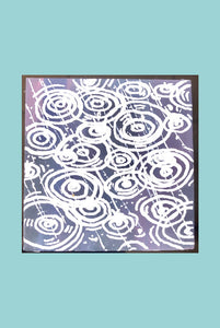 ☯Rain Ripples Small Painted Flat Canvas☯