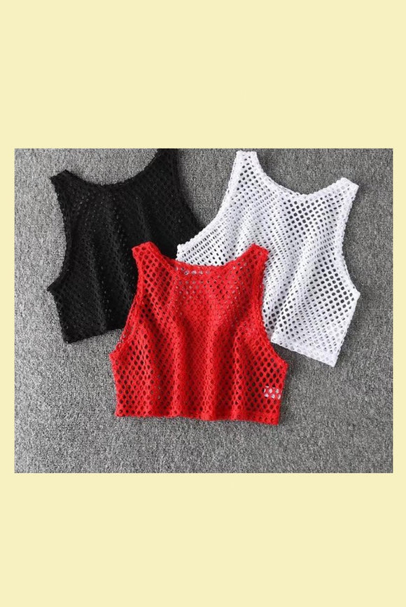 Mesh Crop Tops