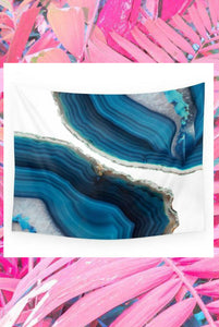 Blue Agate Wall Tapestry