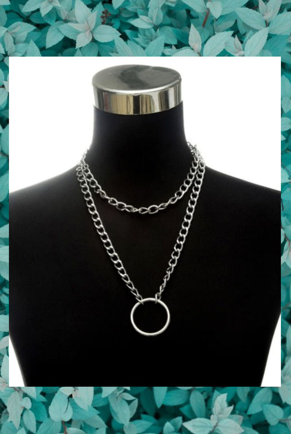 Grunge O Chain Necklace