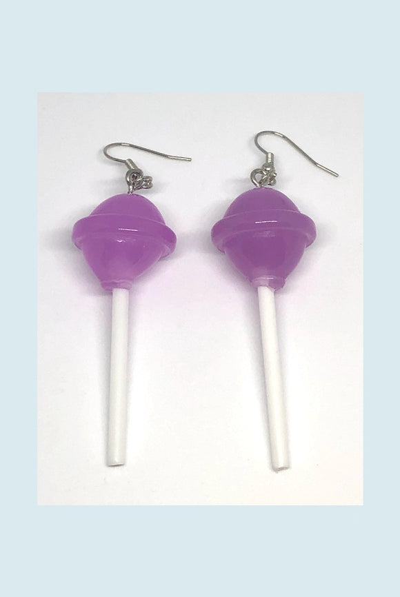 ☯Purple Lollipop Earrings☯