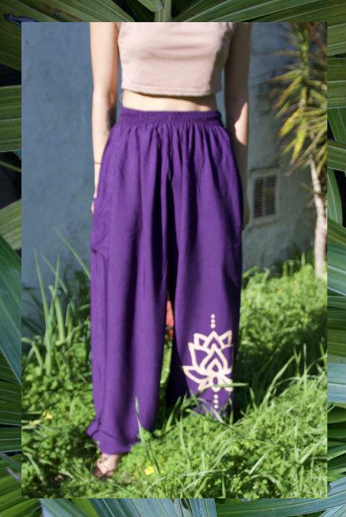 ☯Purple Lotus Hippie Pants☯