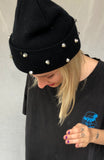 ☯Studded Black Beanie☯