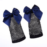 Fishnet Bow Socks