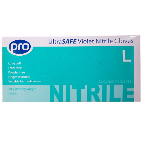 pro ultrasafe violet nitrile gloves