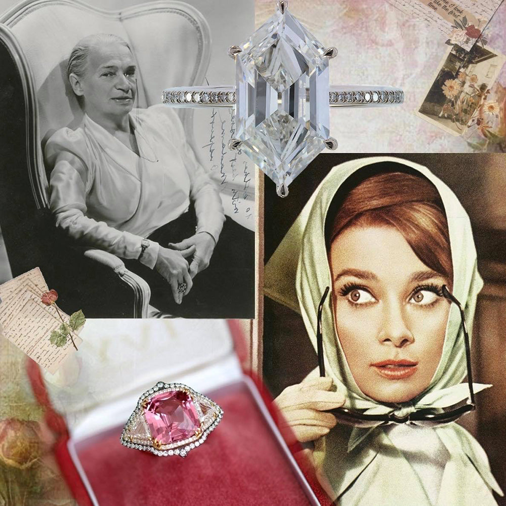 Audrey Hepburn jewelry Audrey Hepburn diamonds Breakfast at Tiffany Holly Golightly jewelry 