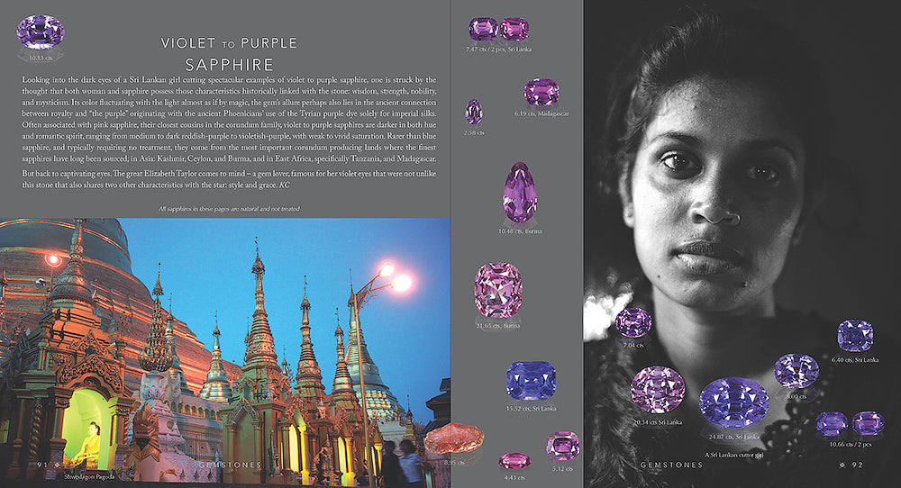 Violet sapphire from Gemstones book