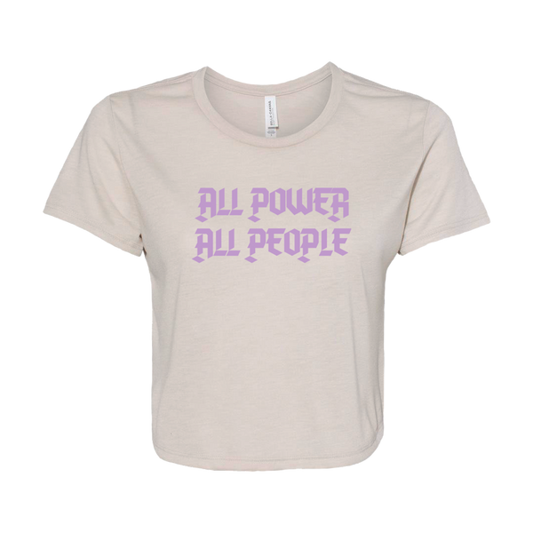 All Power All People Ladies Cropped T-Shirt