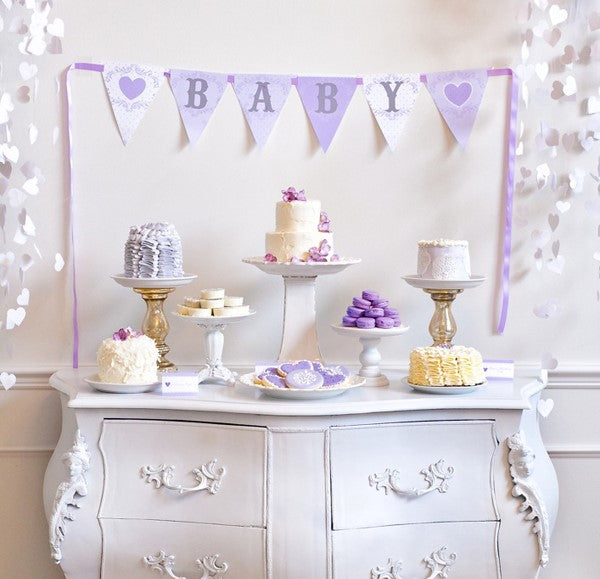 purple baby shower