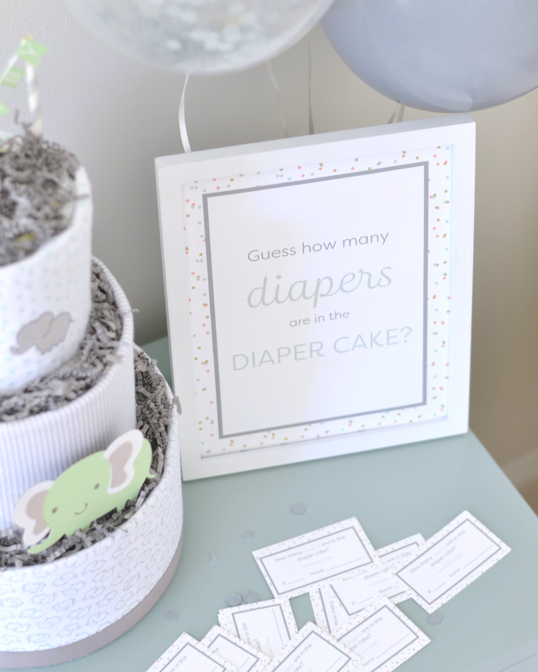 baby shower diaper cake game