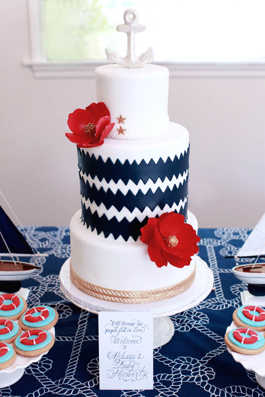 Nautical Baby Shower Cake