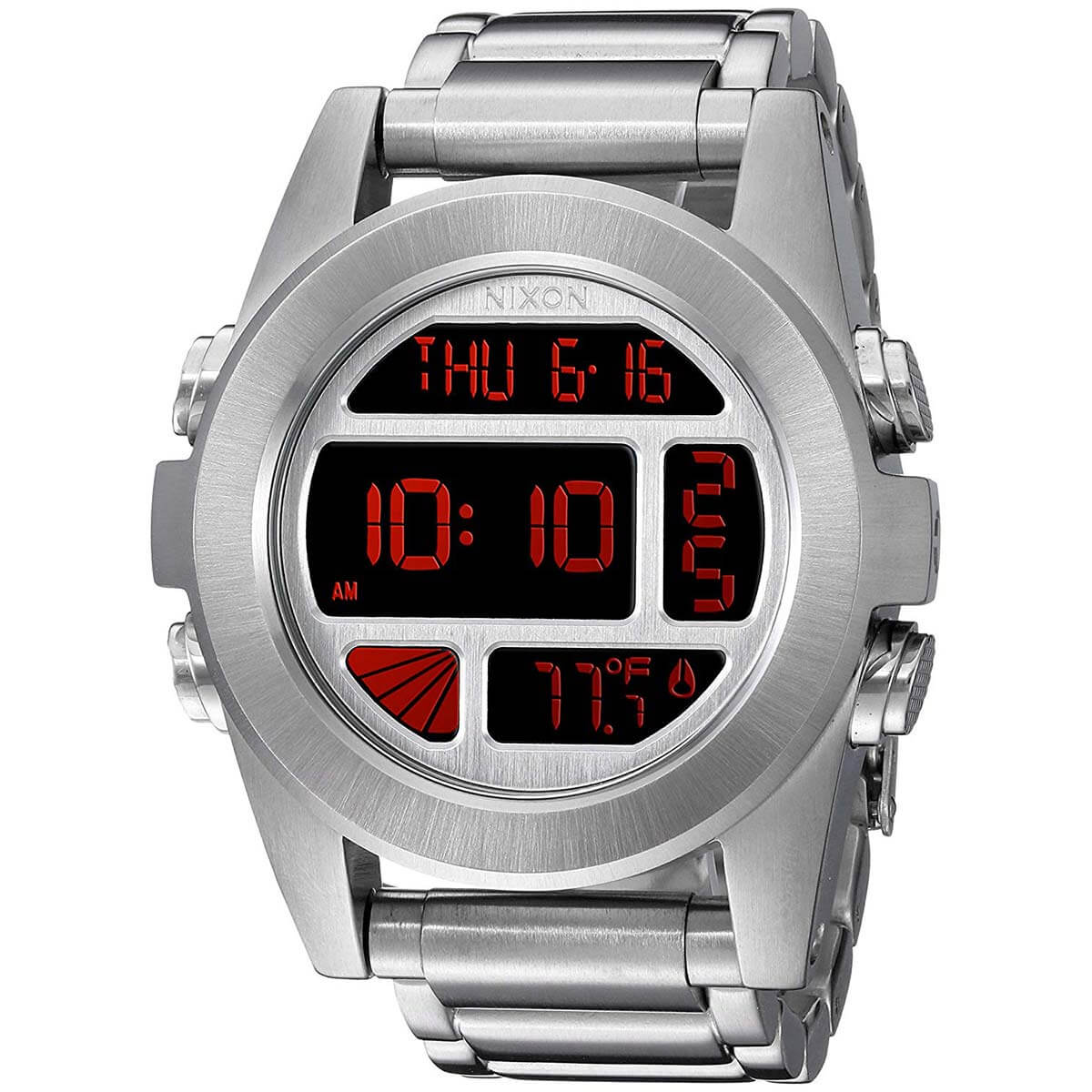 Llanura moderadamente comestible Nixon Men's Digital Watch - Unit SS Stainless Steel Bracelet | A360126